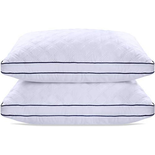 2 Pack Lux Decor Collection Gusseted Quilted Bed Pillows Set of 2 Premium Bed Pillows for Side Sleepers and Back Sleepers 